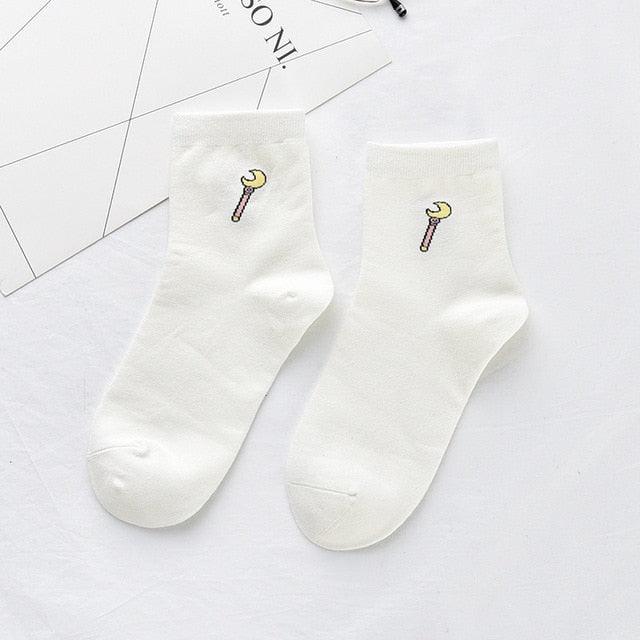 Solid Lovely Patterned Harajuku Socks Cotton Casual Cute Animal New Year Gift Socks For Female Sweat Absorption Breathable Socks For Men And Women Stevvex