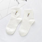 Solid Lovely Patterned Harajuku Socks Cotton Casual Cute Animal New Year Gift Socks For Female Sweat Absorption Breathable Socks For Men And Women Stevvex