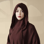 Solid Stylish Jilbab With A Hood | Crepe Jilbab With Attached Hood (MJ015) - SJB-DIAMOND ELITES