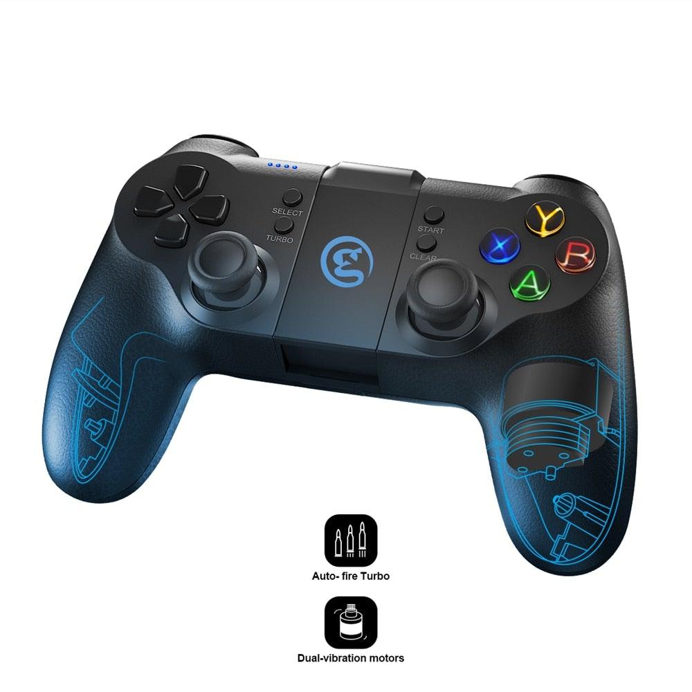 Solid Sustainable Black Bluetooth 2.4GHz Wireless Gamepad Controller Compatible With PC Smartphones Laptop Stevvex