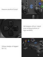 Solid Sustainable Black Bluetooth 2.4GHz Wireless Gamepad Controller Compatible With PC Smartphones Laptop Stevvex
