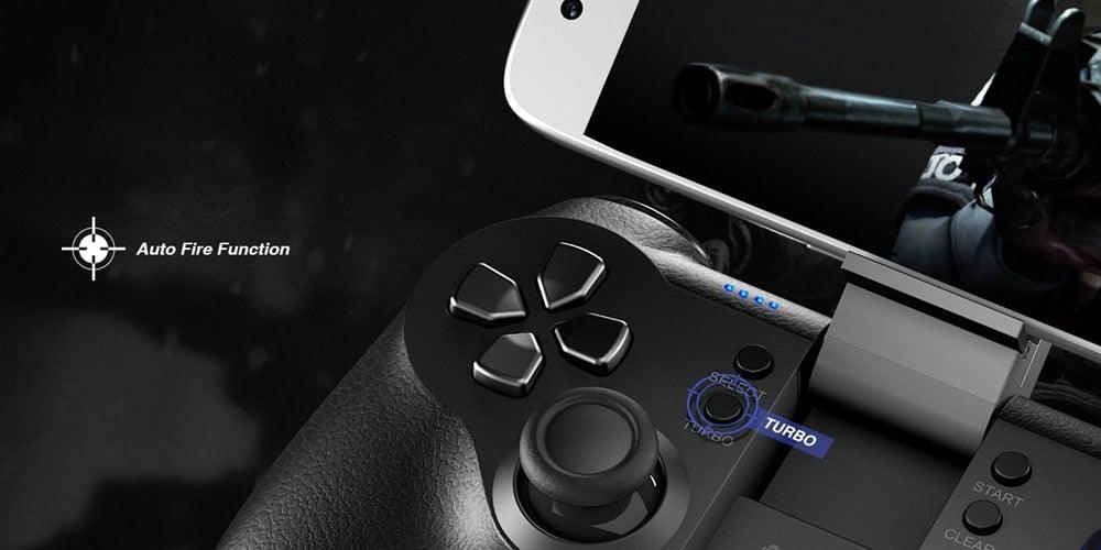 Solid Sustainable Black Bluetooth 2.4GHz Wireless Gamepad Controller Compatible With PC Smartphones Laptop Stevvex