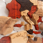 3D Solid Wooden World Map Enjoy The Wood
