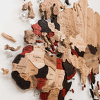 3D Solid Wooden World Map Enjoy The Wood