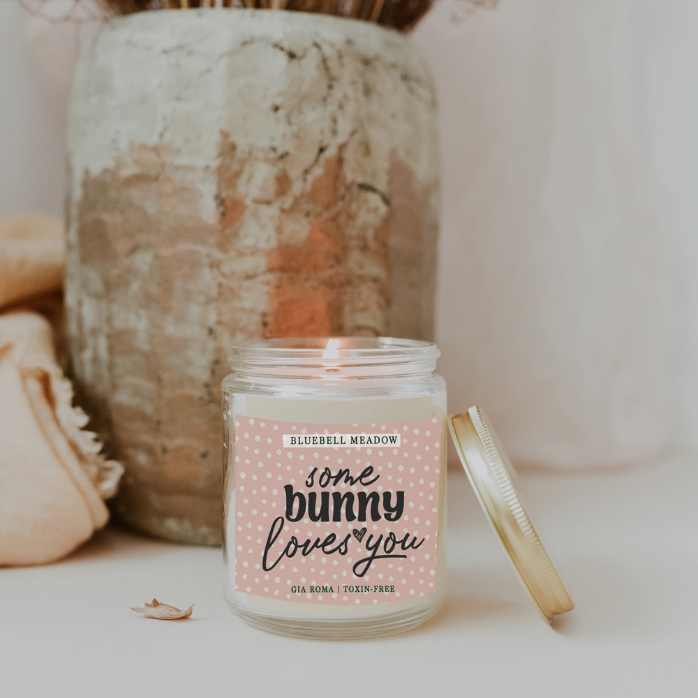 Bluebell Meadow Soy Candle - Fresh Spring Floral Scent, Dewy Petals, Relaxing BandsCo Straps