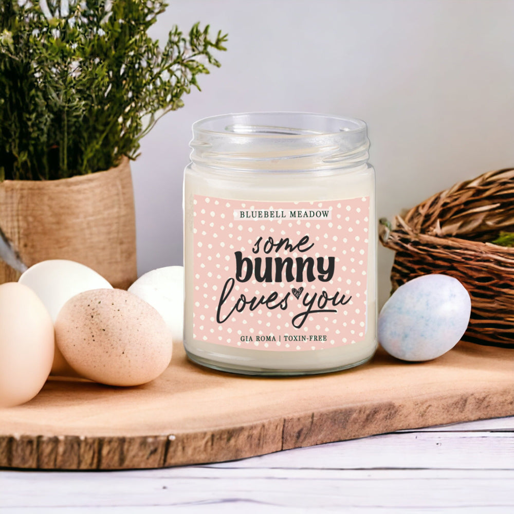 Bluebell Meadow Soy Candle - Fresh Spring Floral Scent, Dewy Petals, Relaxing BandsCo Straps