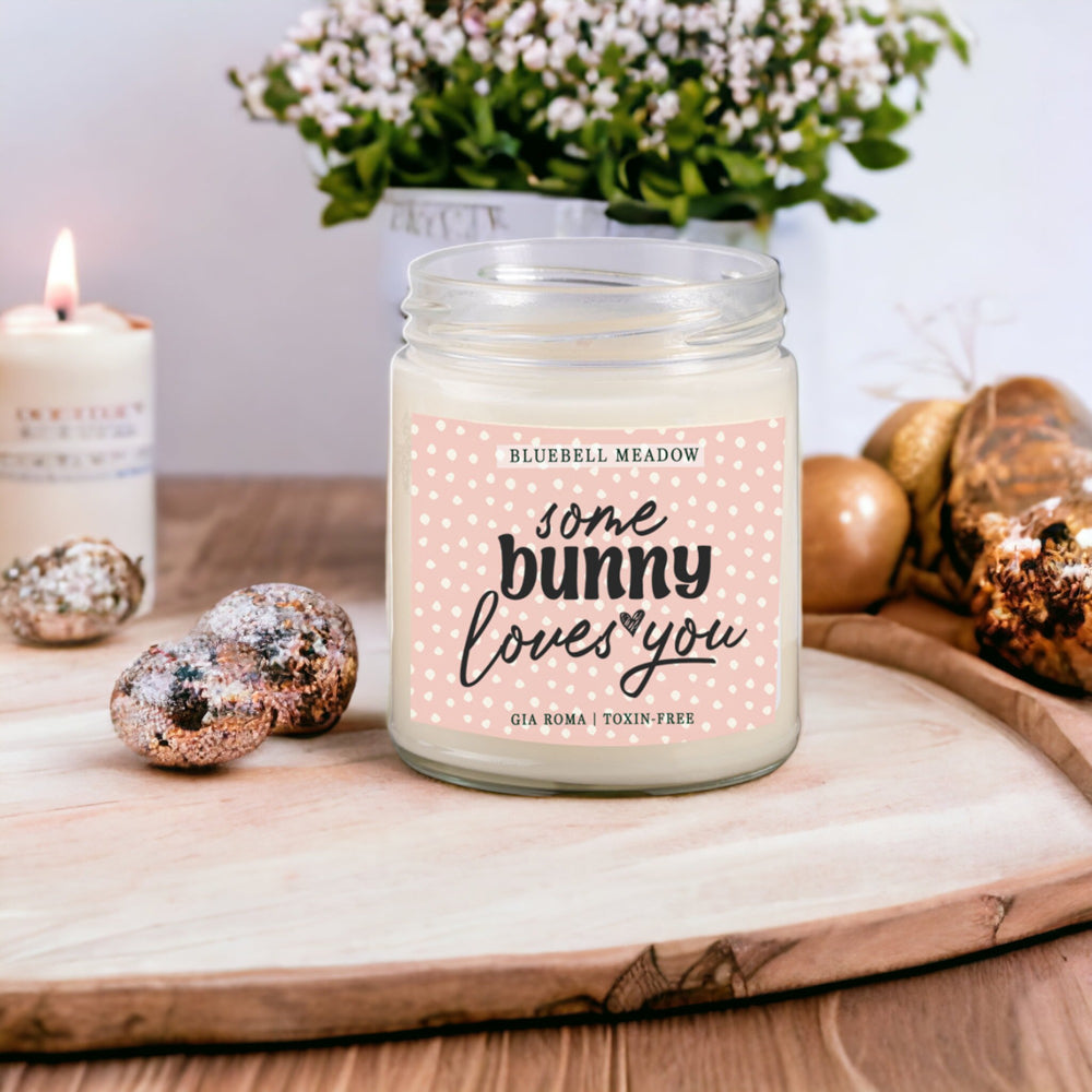 Bluebell Meadow Soy Candle - Fresh Spring Floral Scent, Dewy Petals, Relaxing BandsCo Straps
