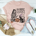 Sorry I Can't I Have Plans with My Cat Tee Peachy Sunday