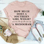 Southern Girl Monogram Tee Peachy Sunday