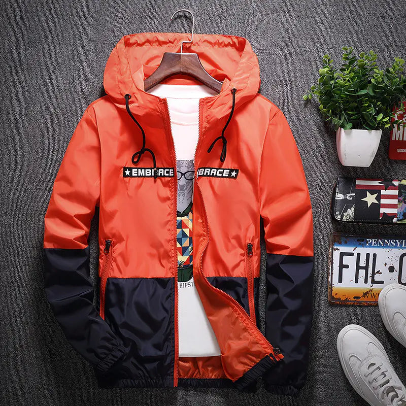 Men's Hooded Jacket for Youth - Casual Windbreaker Pi-Mart