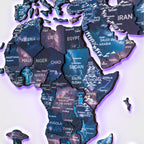 3D LED / LUMINOUS Wooden World Map 3.0 Space - SJB-DIAMOND ELITES