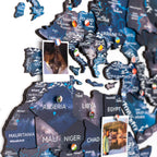 3D Wooden World Map Space Enjoy The Wood
