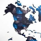 3D Wooden World Map Space Enjoy The Wood