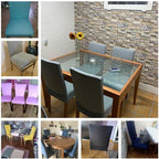 Spandex Chair Cover Removable Anti-Dirty Seat Slipcover Cover For Banquet Wedding Dinner Restaurant Slipcovers Anti-Stain Removable Washable Parsons Chair Protector For Dining Room Banquet Ceremony Wedding Party Hotel Restaurant Stevvex