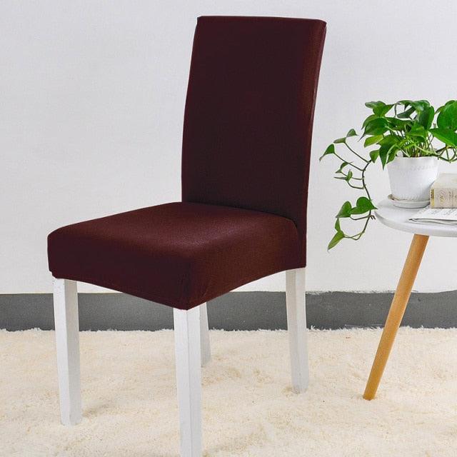 Spandex Chair Cover Stretch Elastic Dining Seat Cover for Banquet Wedding Restaurant Hotel Anti-dirty Removable housse de chaise Chair Covers for Dining Room Stretch Spandex Dining Chair Slipovers Parsons Chair Covers for Dining Room Kitchen Stevvex
