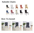 Spandex Chair Cover Stretch Elastic Dining Seat Cover for Banquet Wedding Restaurant Hotel Anti-dirty Removable housse de chaise Chair Covers for Dining Room Stretch Spandex Dining Chair Slipovers Parsons Chair Covers for Dining Room Kitchen Stevvex
