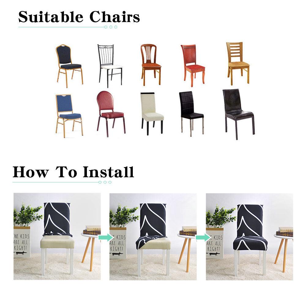 Spandex Chair Cover Stretch Elastic Dining Seat Cover for Banquet Wedding Restaurant Hotel Anti-dirty Removable housse de chaise Chair Covers for Dining Room Stretch Spandex Dining Chair Slipovers Parsons Chair Covers for Dining Room Kitchen Stevvex