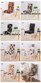 Spandex Chair Cover Stretch Elastic Dining Seat Cover for Banquet Wedding Restaurant Hotel Anti-dirty Removable housse de chaise Chair Covers for Dining Room Stretch Spandex Dining Chair Slipovers Parsons Chair Covers for Dining Room Kitchen Stevvex