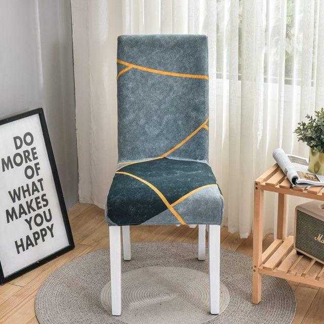 Spandex Chair Cover Stretch Elastic Dining Seat Cover for Banquet Wedding Restaurant Hotel Anti-dirty Removable housse de chaise Chair Covers for Dining Room Stretch Spandex Dining Chair Slipovers Parsons Chair Covers for Dining Room Kitchen Stevvex