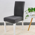 Spandex Chair Cover Stretch Elastic Dining Seat Cover for Banquet Wedding Restaurant Hotel Anti-dirty Removable housse de chaise Chair Covers for Dining Room Stretch Spandex Dining Chair Slipovers Parsons Chair Covers for Dining Room Kitchen Stevvex
