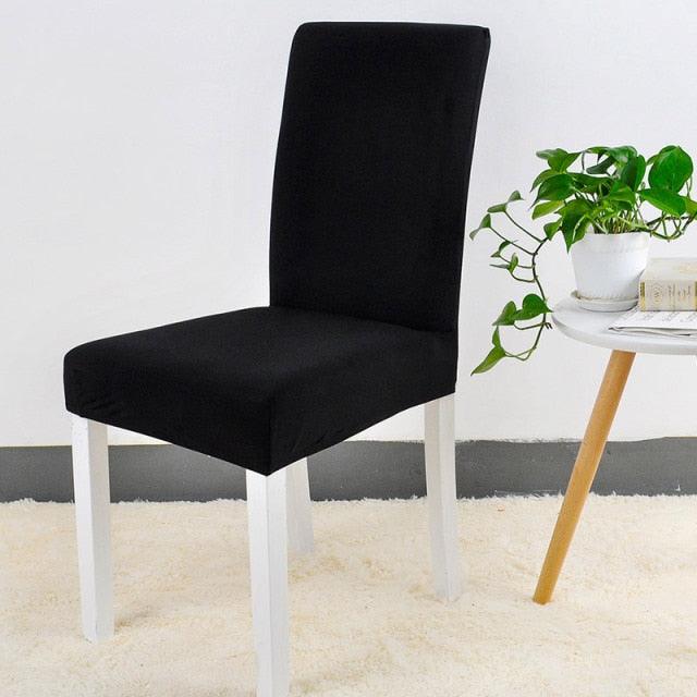 Spandex Chair Cover Stretch Elastic Dining Seat Cover for Banquet Wedding Restaurant Hotel Anti-dirty Removable housse de chaise Chair Covers for Dining Room Stretch Spandex Dining Chair Slipovers Parsons Chair Covers for Dining Room Kitchen Stevvex