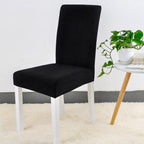 Spandex Chair Cover Stretch Elastic Dining Seat Cover for Banquet Wedding Restaurant Hotel Anti-dirty Removable housse de chaise Chair Covers for Dining Room Stretch Spandex Dining Chair Slipovers Parsons Chair Covers for Dining Room Kitchen Stevvex