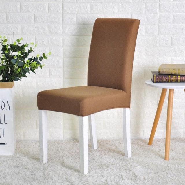 Spandex Chair Cover Stretch Elastic Dining Seat Cover for Banquet Wedding Restaurant Hotel Anti-dirty Removable housse de chaise Chair Covers for Dining Room Stretch Spandex Dining Chair Slipovers Parsons Chair Covers for Dining Room Kitchen Stevvex