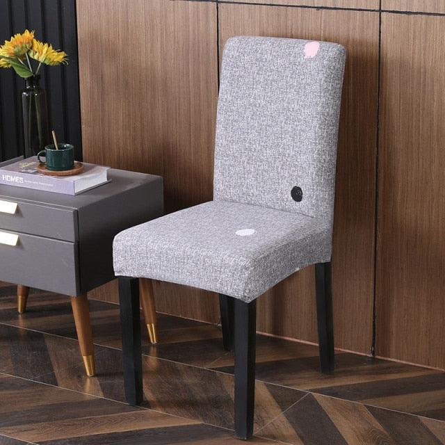 Spandex Chair Covers Printed Dining Room Stretch Seat Cover Chair Protective Case for Restaurant Banquet Kitchen Hotel  Stretch Spandex Removable Washable Dining Chair Protector Stevvex