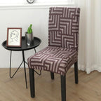 Spandex Chair Covers Printed Dining Room Stretch Seat Cover Chair Protective Case for Restaurant Banquet Kitchen Hotel  Stretch Spandex Removable Washable Dining Chair Protector Stevvex