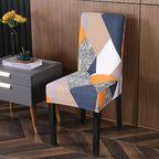 Spandex Chair Covers Printed Dining Room Stretch Seat Cover Chair Protective Case for Restaurant Banquet Kitchen Hotel  Stretch Spandex Removable Washable Dining Chair Protector Stevvex