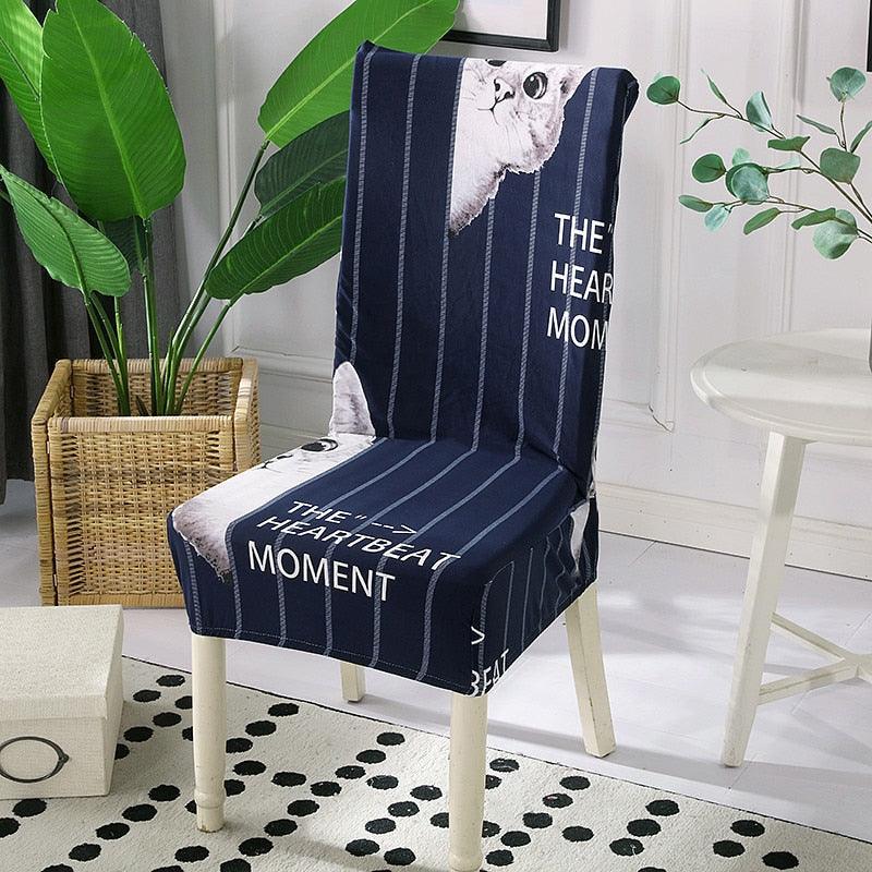 Spandex Dining Chair Cover With Back Elastic Universal Kitchen Living Room Stretch Slipcover Chair Covers Protector Seat Case  Chair Cover Seat Protector Super Fit Slipcover Stretch Removable Washable Soft Spandex Fabric for Home Stevvex
