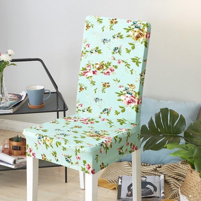 Spandex Dining Chair Cover With Back Elastic Universal Kitchen Living Room Stretch Slipcover Chair Covers Protector Seat Case  Chair Cover Seat Protector Super Fit Slipcover Stretch Removable Washable Soft Spandex Fabric for Home Stevvex