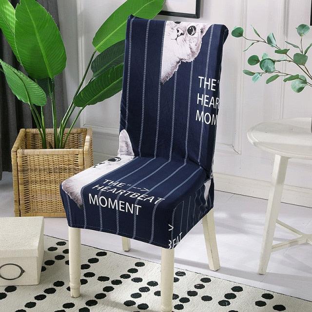 Spandex Dining Chair Cover With Back Elastic Universal Kitchen Living Room Stretch Slipcover Chair Covers Protector Seat Case  Chair Cover Seat Protector Super Fit Slipcover Stretch Removable Washable Soft Spandex Fabric for Home Stevvex