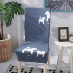 Spandex Dining Chair Cover With Back Elastic Universal Kitchen Living Room Stretch Slipcover Chair Covers Protector Seat Case  Chair Cover Seat Protector Super Fit Slipcover Stretch Removable Washable Soft Spandex Fabric for Home Stevvex