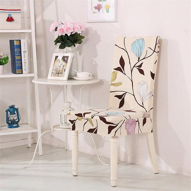 Spandex Dining Chair Cover With Back Elastic Universal Kitchen Living Room Stretch Slipcover Chair Covers Protector Seat Case  Chair Cover Seat Protector Super Fit Slipcover Stretch Removable Washable Soft Spandex Fabric for Home Stevvex