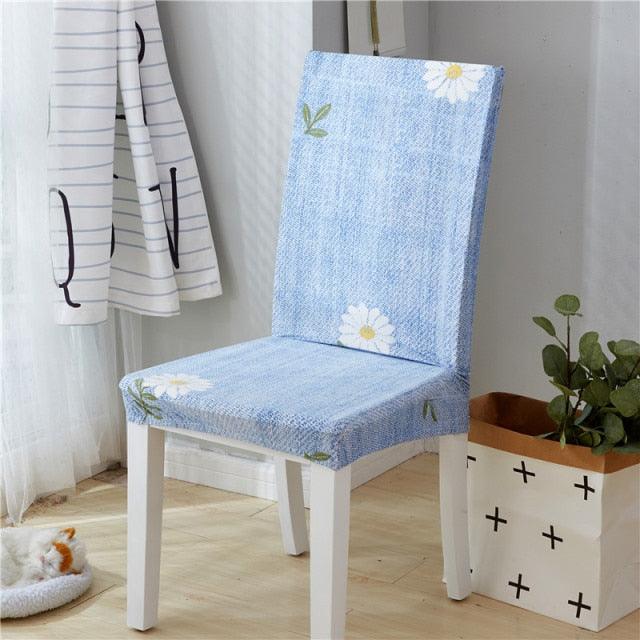 Spandex Dining Chair Cover With Back Elastic Universal Kitchen Living Room Stretch Slipcover Chair Covers Protector Seat Case  Chair Cover Seat Protector Super Fit Slipcover Stretch Removable Washable Soft Spandex Fabric for Home Stevvex