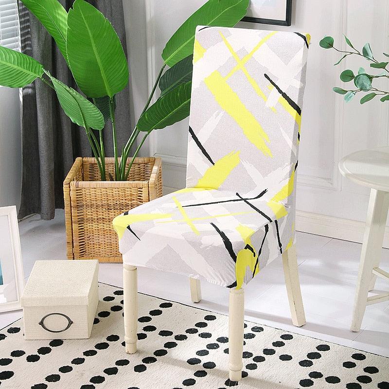 Spandex Dining Chair Cover With Back Elastic Universal Kitchen Living Room Stretch Slipcover Chair Covers Protector Seat Case  Chair Cover Seat Protector Super Fit Slipcover Stretch Removable Washable Soft Spandex Fabric for Home Stevvex