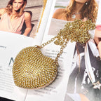 Sparkling Heart-Shaped Crossbody Bag Everyday Glam Diamond-Studded Mini Purse (MAC279)
