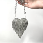 Sparkling Heart-Shaped Crossbody Bag Everyday Glam Diamond-Studded Mini Purse (MAC279)