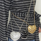 Sparkling Heart-Shaped Crossbody Bag Everyday Glam Diamond-Studded Mini Purse (MAC279)