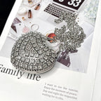 Sparkling Heart-Shaped Crossbody Bag Everyday Glam Diamond-Studded Mini Purse (MAC279)