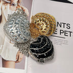 Sparkling Heart-Shaped Crossbody Bag Everyday Glam Diamond-Studded Mini Purse (MAC279)