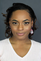 Sparkling Pink Teardrop Dangle Earrings With Crystals