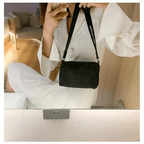 Sparkling Rhinestone Bag For Females Mini Portable Hand Bag Diamond Messenger Bag Fashionable Zipper Feminina Evening bag Stevvex