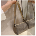 Sparkling Rhinestone Bag For Females Mini Portable Hand Bag Diamond Messenger Bag Fashionable Zipper Feminina Evening bag Stevvex