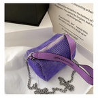 Sparkling Rhinestone Bag For Females Mini Portable Hand Bag Diamond Messenger Bag Fashionable Zipper Feminina Evening bag Stevvex