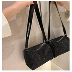 Sparkling Rhinestone Bag For Females Mini Portable Hand Bag Diamond Messenger Bag Fashionable Zipper Feminina Evening bag Stevvex