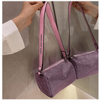 Sparkling Rhinestone Bag For Females Mini Portable Hand Bag Diamond Messenger Bag Fashionable Zipper Feminina Evening bag Stevvex