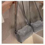 Sparkling Rhinestone Bag For Females Mini Portable Hand Bag Diamond Messenger Bag Fashionable Zipper Feminina Evening bag Stevvex