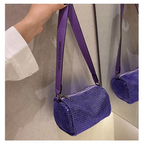 Sparkling Rhinestone Bag For Females Mini Portable Hand Bag Diamond Messenger Bag Fashionable Zipper Feminina Evening bag Stevvex
